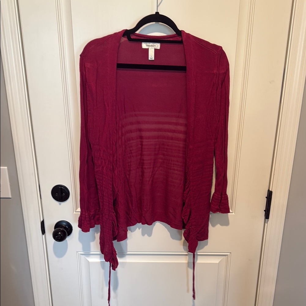 Burgundy Sweater Cardigan